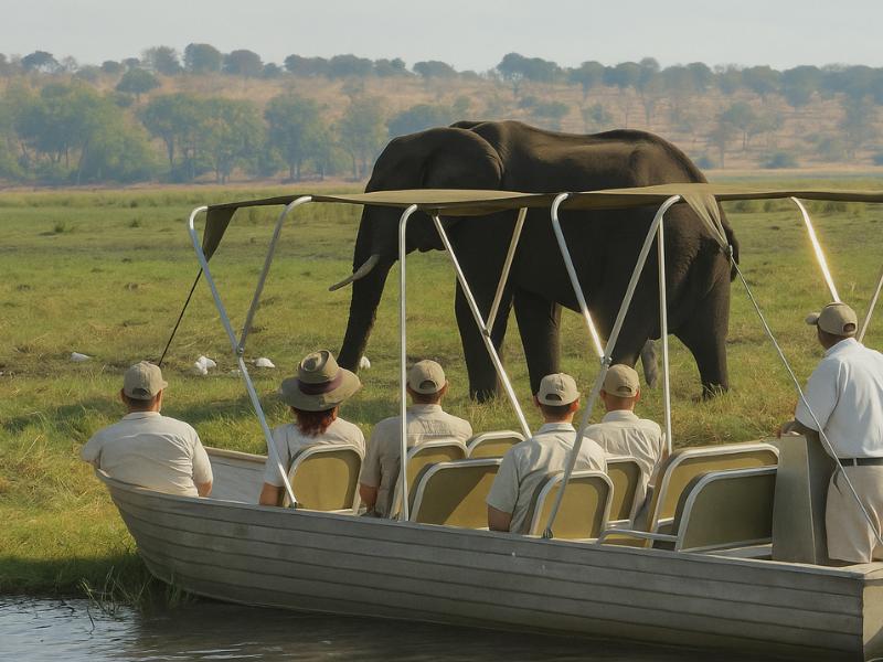 photo of our team in Chobe National Park